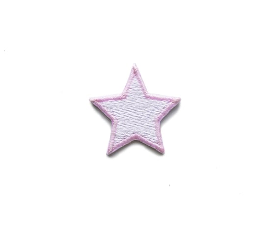 Naszywka łatka biało różowa gwiazdka Hafna
