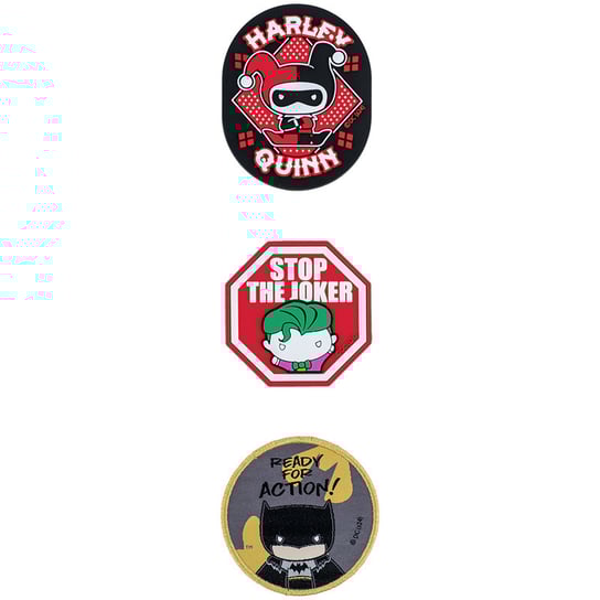 Naszywki na rzep emblemat 3 szt DC BATMAN JOKER KITE KITE