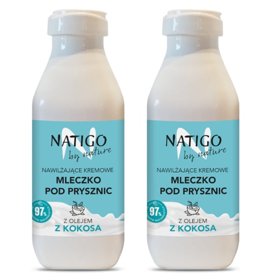 Natigo By Nature, Mleczko Nawilżające Pod prysznic, Kokos 2x400ml NATIGO
