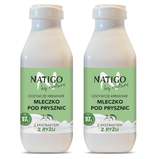 Natigo By Nature, Mleczko Odżywcze Pod prysznic, Ryż 2x400ml NATIGO