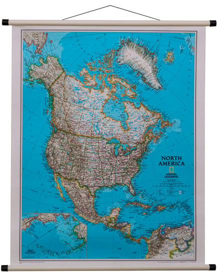 National Geographic, Ameryka Północna Classic mapa ścienna polityczna, 1:14 009 001 National geographic