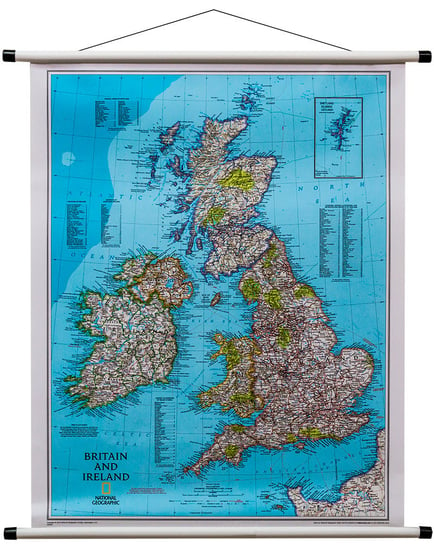 National Geographic, mapa polityczna ścienna Wielka Brytania, Irlandia, 1:1 687 000 (j. angielski) National geographic