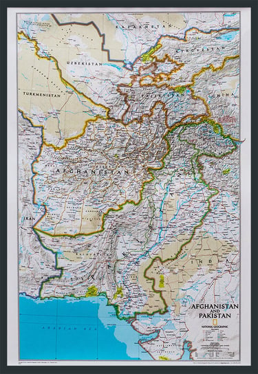 National Geographic, mapa ścienna polityczna Afganistan, Pakistan Classic, 1:3 363 300 National geographic