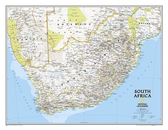 National Geographic, mapa ścienna polityczna Afryka Południowa Classic , 1:3 044 000 National geographic