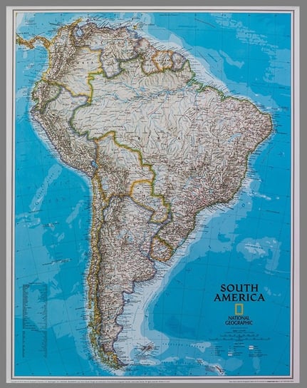 National Geographic, mapa ścienna polityczna Ameryka Południowa Classic, 1:7 072 000 National geographic