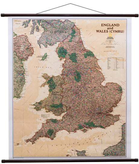 National Geographic, mapa ścienna polityczna  Anglia i Walia Executive , 1:868 420 National geographic