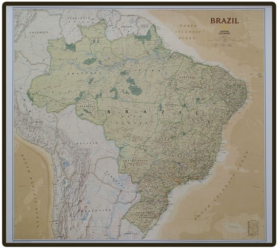 National Geographic, mapa ścienna polityczna Brazylia Executive, 1:5 000 000 National geographic