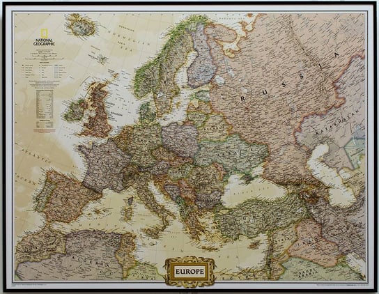 National geographic, mapa ścienna polityczna Europa Executive, 1:5 471 000 National geographic