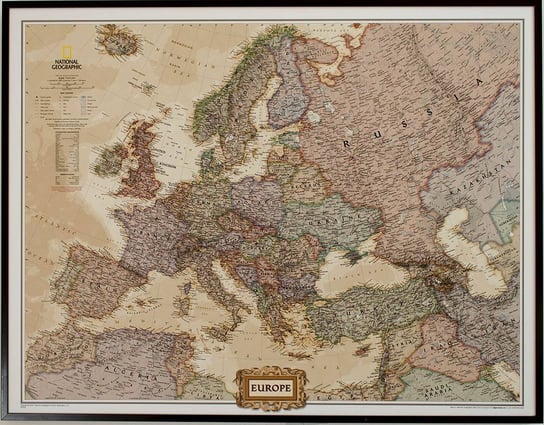 National geographic, mapa ścienna polityczna Europa Executive, 1:8 425 000 National geographic