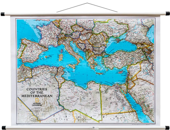 National Geographic, mapa ścienna polityczna Kraje Śródziemnomorskie Classic , 1:6 957 000 National geographic