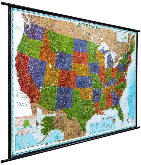 National Geographic, mapa ścienna polityczna USA Decorator, 1:2 815 000 National geographic