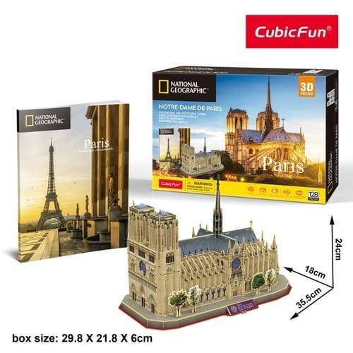 National Geographic, puzzle 3D Notre Dame Cubic Fun