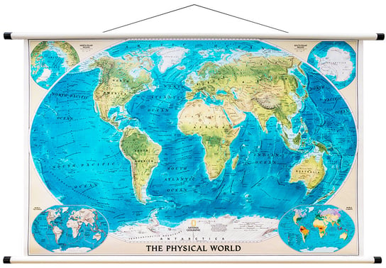 National Geographic, Świat mapa ścienna fizyczna 1:45 500 000 National geographic