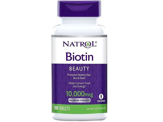 Natrol, Biotin 10 000 mcg, 100 tabletek, uniwersalny Natrol