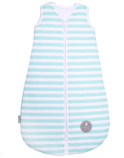 Natulino BabyComfort, Śpiworek do spania dla niemowląt, 2-warstwowy, rozmiar L, Mint Stripes/White Natulino