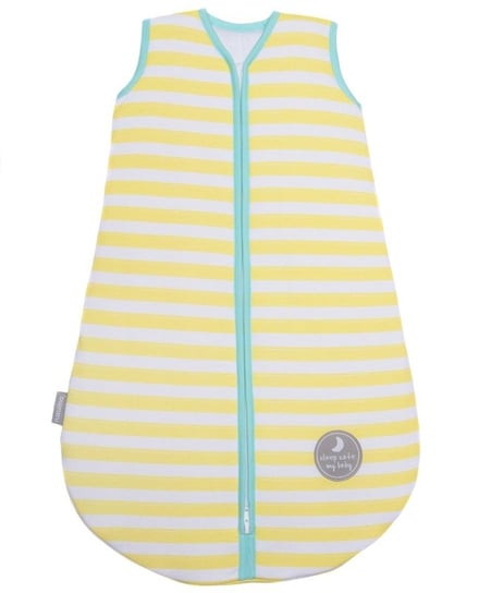 Natulino BabyComfort, Śpiworek do spania dla niemowląt, 2-warstwowy, rozmiar M, Żółte Paski, Biały/Miętowy Natulino