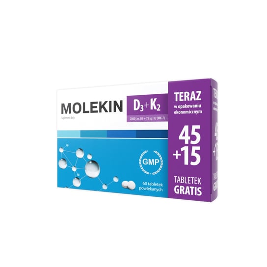 Natur Produkt, Molekin D3 + K2, Suplement diety, 60 tab. Natur Produkt