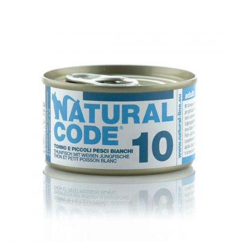 Natural Code 10 Tuńczyk I Młode Ryby - Mokra karma dla kota - Puszka 85g Natural Code