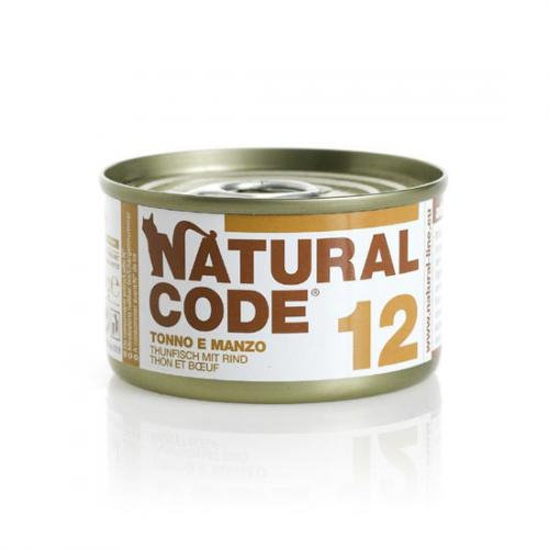 Natural Code 12 Tuńczyk Z Wołowiną - Mokra Karma Dla Kota - Puszka 85G Natural Code