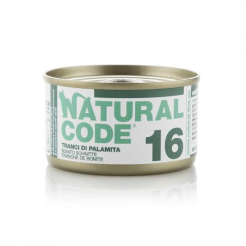 Natural Code 16 Plasterki Bonito - Mokra Karma Dla Kota - Puszka 85G Natural Code