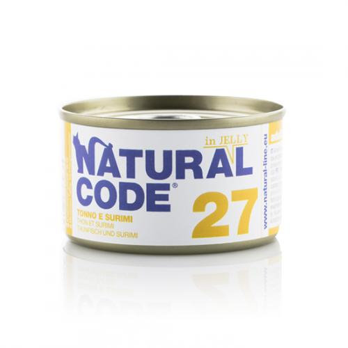 Natural Code 27 Tuńczyk I Surimi W galaretce - Mokra karma dla kota - Puszka 85g Natural Code