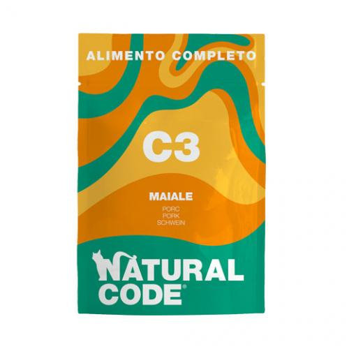 Natural Code C3 Wieprzowina - Mokra karma dla kota - Saszetka 70g Natural Code