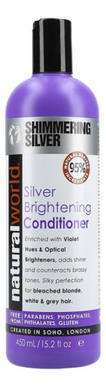 Natural World, Shimmering Silver, odżywka do włosów blond i siwych, 450 ml Natural World