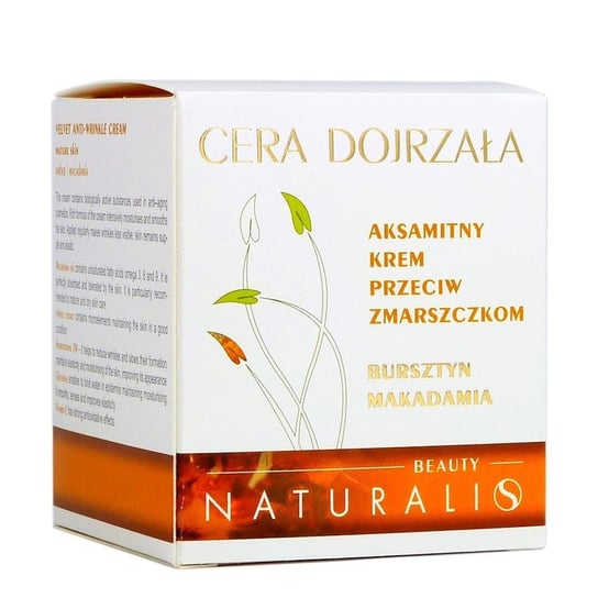 Naturalis, Cera Dojrzała, krem przeciwzmarszczkowy bursztyn makadamia, 50 ml Naturalis