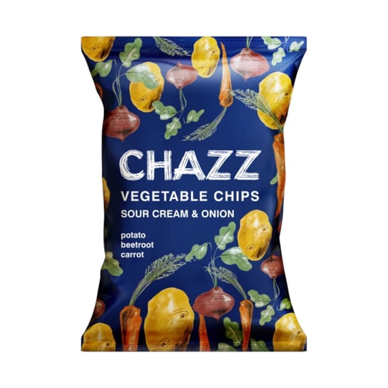 Naturalne Chipsy Warzywne O Smaku Śmietany Z Cebulką 75G CHAZZ