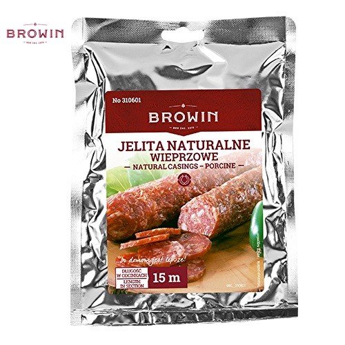 Naturalne jelita wieprzowe 28/30mm 15m BROWIN Browin