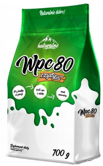 Naturalne Suplementy, odżywka białkowa, WPC80, 700 g, smak naturalny Naturalne Suplementy