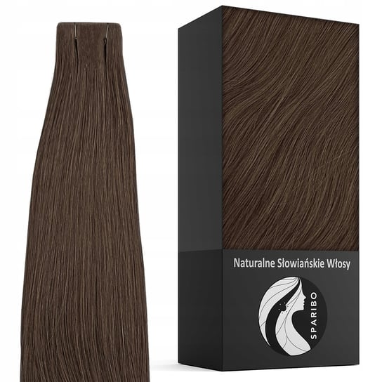 Naturalne włosy 10 kanapek kanapki niewidoczne taśmy Tape On 2.8 cm 30 cm SPARIBO