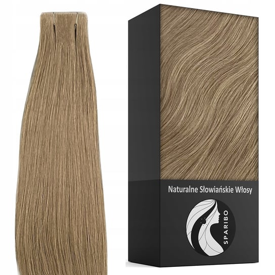 Naturalne włosy 10 kanapek kanapki niewidoczne taśmy Tape On 2.8 cm 50 cm SPARIBO