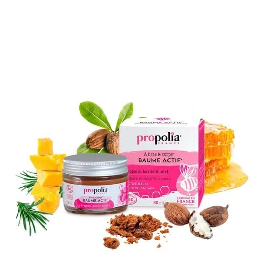 Naturalny balsam propolisowy BIO z Masłem Shea, Woskiem Pszczelim i Miodem, Propolia, BeeYes – 30 ml – ECOCERT Propolia