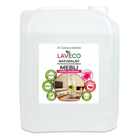 Naturalny płyn do czyszczenia mebli - dzika werbena - 5 l Laveco