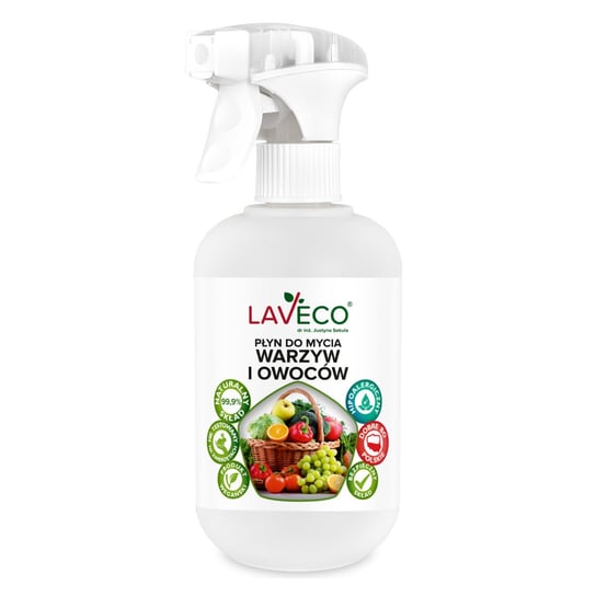 Naturalny płyn do mycia warzyw i owoców - 0,5 l - LAVECO Laveco