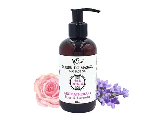 Naturalny wegański olejek do masażu VCee 200 ml Aromatherapy Rose & Lavender Inny producent