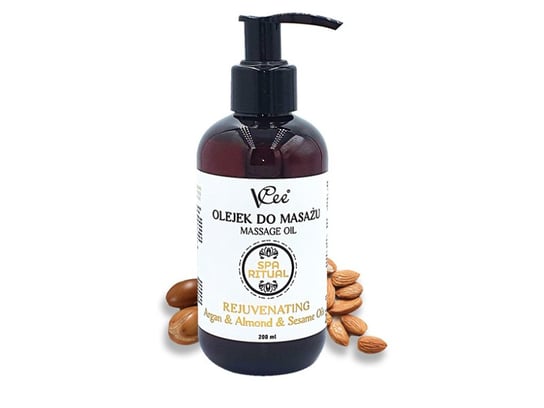 Naturalny wegański olejek do masażu VCee 200 ml Rejuvenating Argan & Almond&Sesame Oils Inny producent