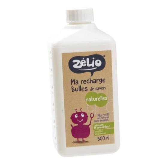 Naturalny wkład do baniek mydlanych - Zélio - 500 ml - Mydło organiczne i gliceryna organiczna - Dziecko Zélio