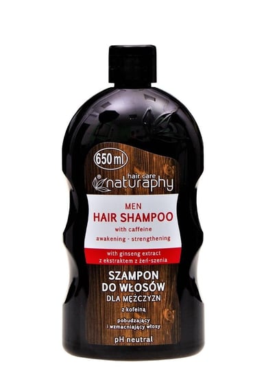 Naturaphy, szampon do włosów dla mężczyzn z kofeiną, 650 ml Blux Cosmetics