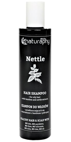 Naturaphy, szampon do włosów z ekstraktami z bambusa i pokrzywy, 250 ml Blux Cosmetics