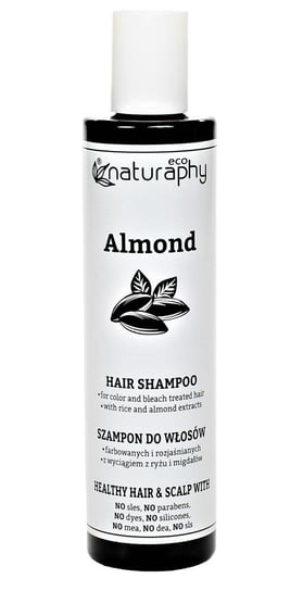 Naturaphy, szampon do włosów z wyciągiem z ryżu i migdałów, 250 ml Blux Cosmetics