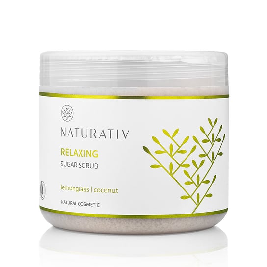 Naturativ, Relaxing, relaksujący scrub cukrowy Trawa Cytrynowa & Kokos, 500 ml Naturativ