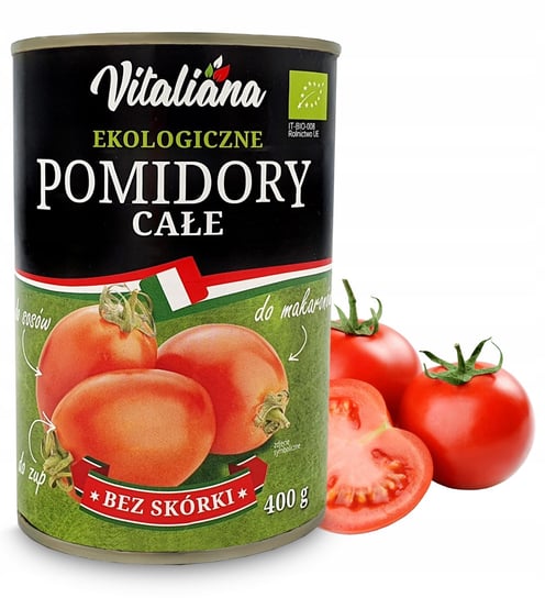 NaturAvena Pomidory Całe Bez Skórki 400g Naturavena