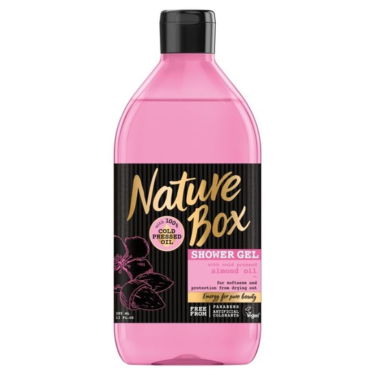 Nature Box, Almond Oil, żel pod prysznic ochronny, 385 ml Nature Box