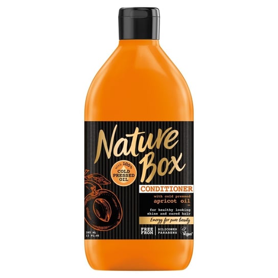 Nature Box, Apricot Oil, odżywka do włosów nadająca połysk, 385 ml Nature Box