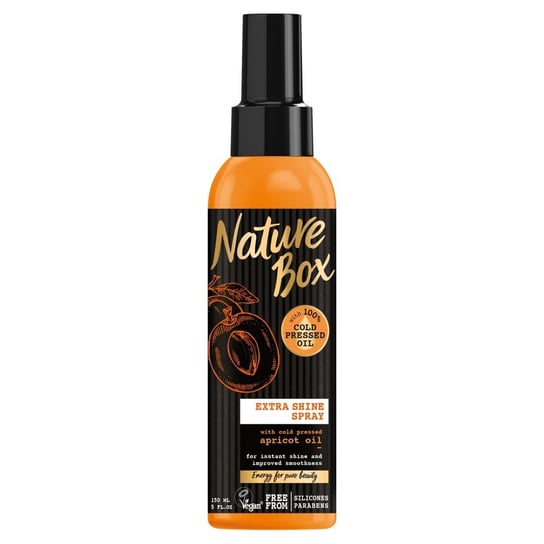 Nature Box, Apricot Oil, spray do włosów nadający połysk, 150 ml Nature Box