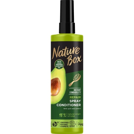 Nature Box Avocado oil ekspresowa odżywka do włosów w sprayu z olejem z awokado 200ml Nature Box