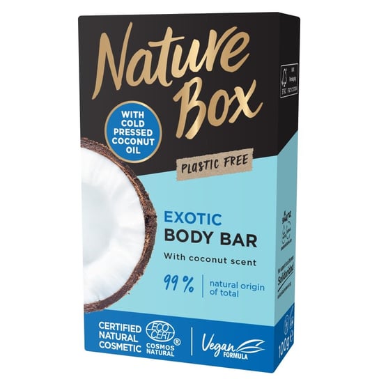 Nature Box, Coconut Oil, Pielęgnująca kostka myjąca do ciała z olejem z kokosa, 100 g Nature Box