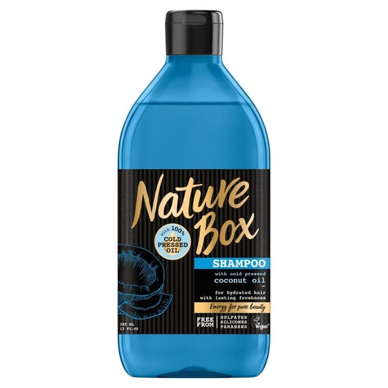 Nature Box, Coconut Oil, szampon do włosów nawilżający, 385 ml Nature Box